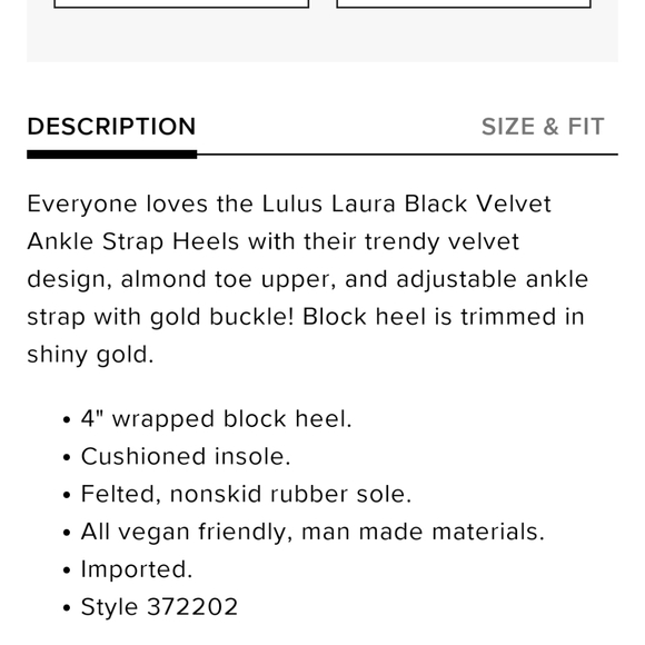 Black Velvet Heels - Picture 9 of 9